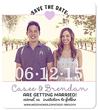 "Date Collage" Save the Date Magnet